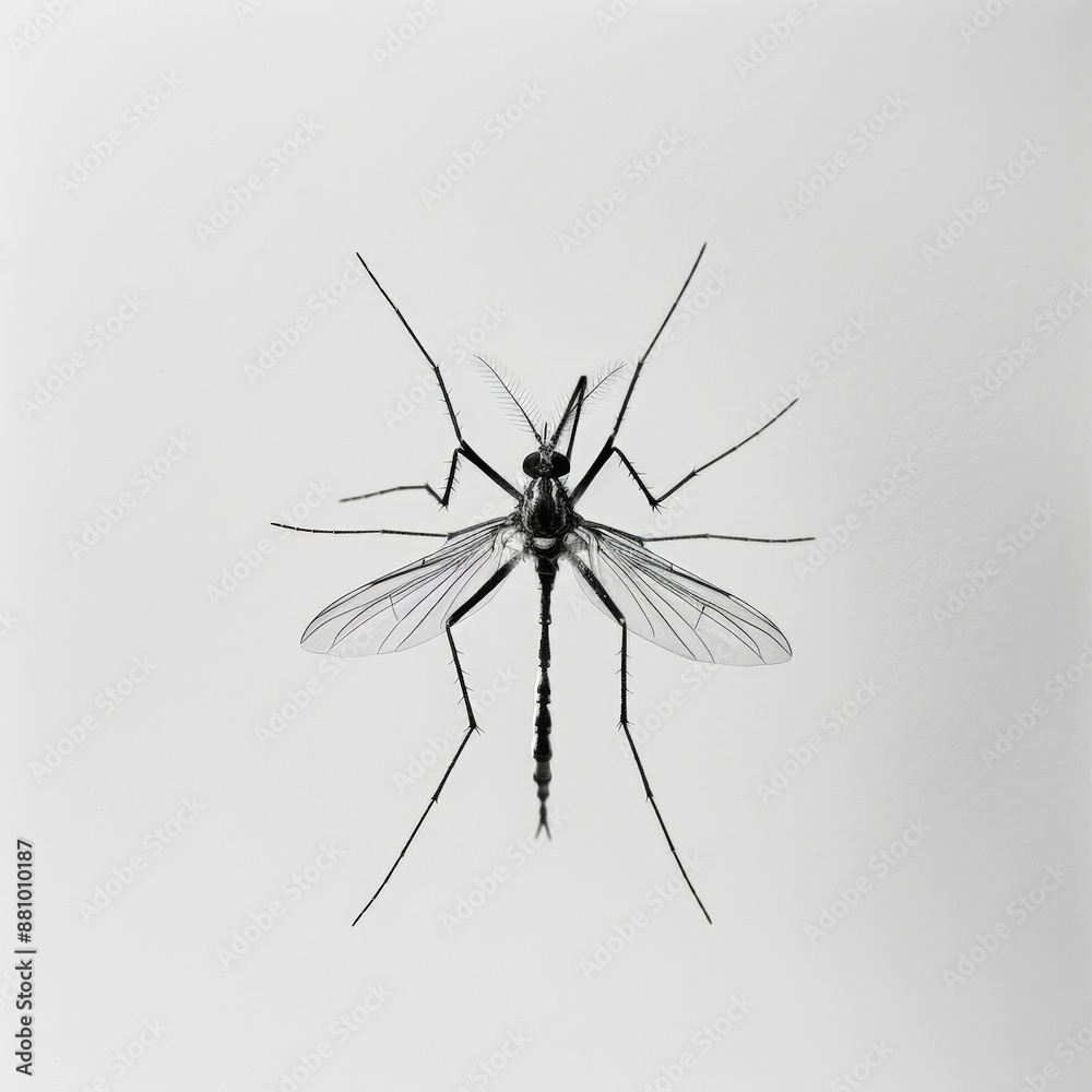 Mosquito on white background, Ultra high resolution Mosquito on white background, Ultra high resolution