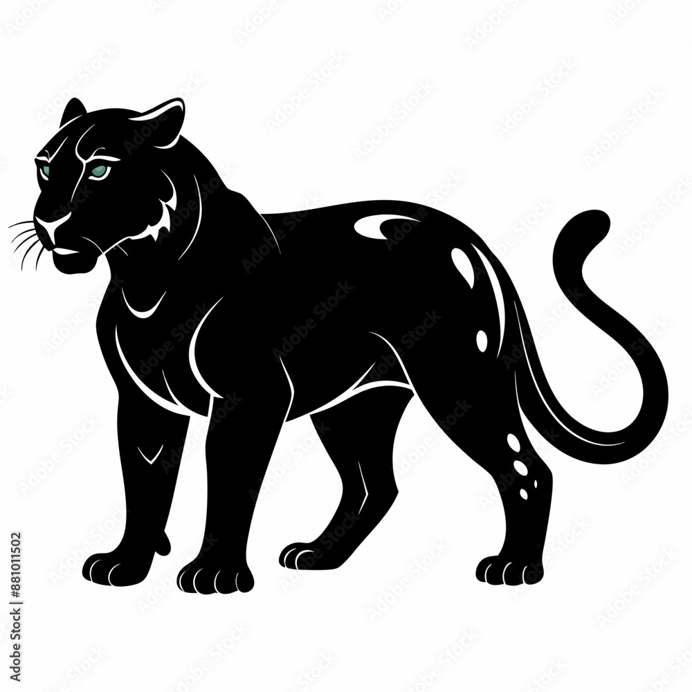 Obraz premium Leopard Black silhouette