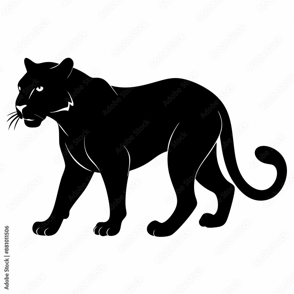 Obraz premium Leopard Black silhouette