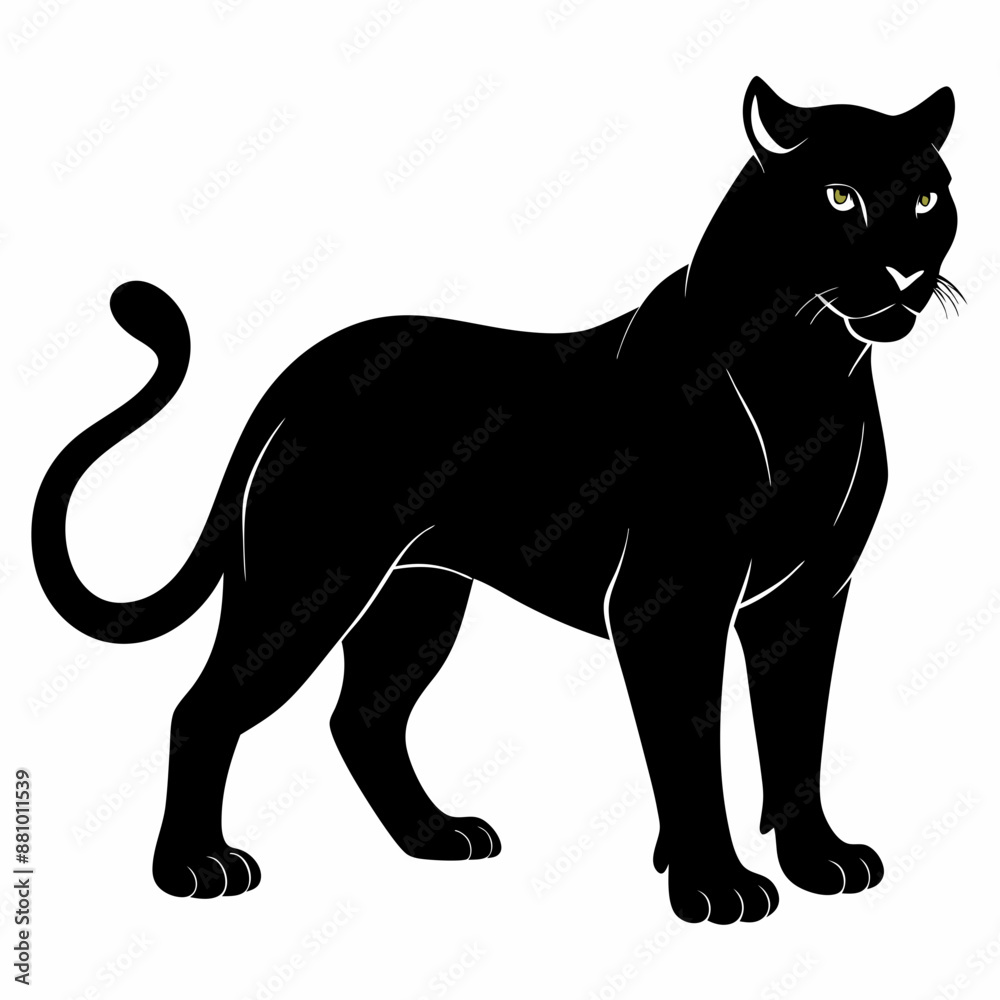 Obraz premium Leopard Black silhouette