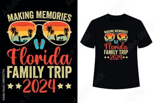 Florida Family Trip 2024 Making Memories Family Vacation T-Shirt