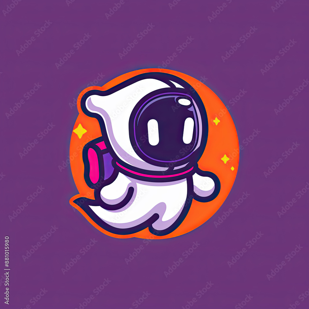 Cute Astronaut Flying White Ghost Cartoon Vector Icon Illustration. Science Holiday Icon Concept Isolated Premium Vector. Flat Cartoon Style Cute Astronaut Flying White Ghost Cartoon Vector Icon Illustration. Science Holiday Icon Concept Isolated Premium Vector. Flat Cartoon Style