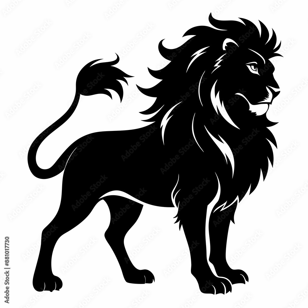 Lion Black silhouette Lion Black silhouette