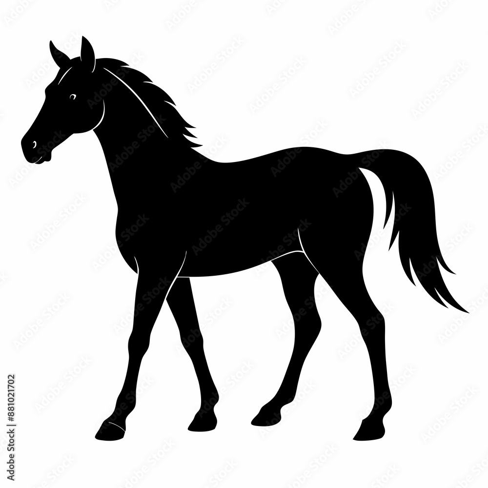 Horse Black silhouette Horse Black silhouette