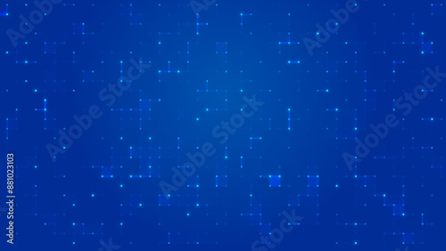 Blue Digital Technology Grid Pattern Background