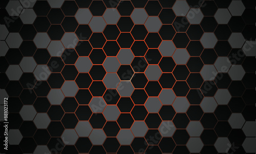 Gradient dark Hexagonal Background Design