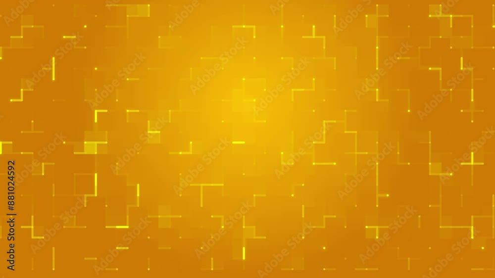 Yellow Orange Digital Technology Grid Pattern Background Loop 4K 60 FPS Yellow Orange Digital Technology Grid Pattern Background Loop 4K 60 FPS