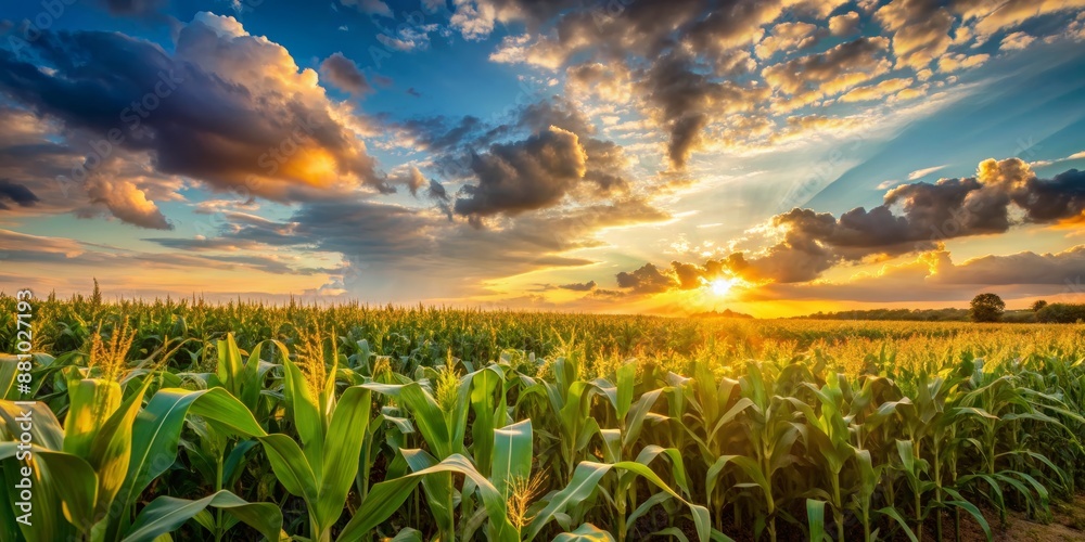 custom made wallpaper toronto digitalGolden Cornfield Sunset,  Nature ,  Photography ,  Landscape ,  Agriculture