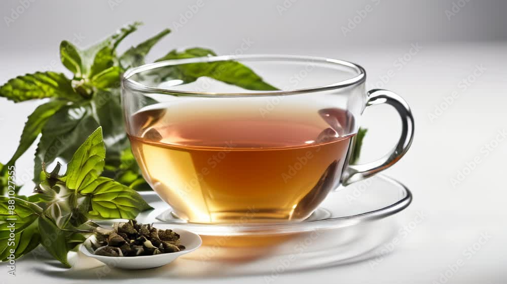 A moment of tranquility with a warm cup of tea A moment of tranquility with a warm cup of tea