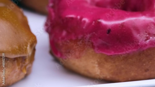lots of different colored donuts