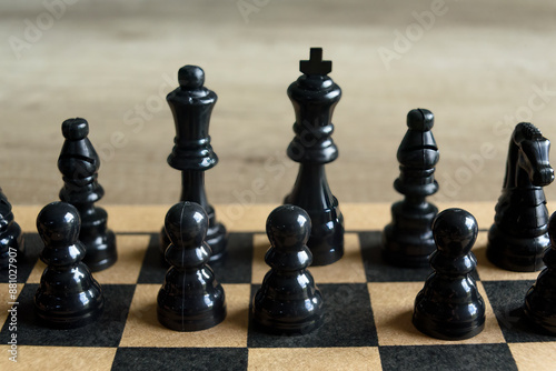 photograph of a chess game