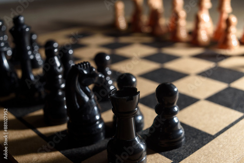 photograph of a chess game