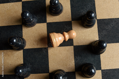 photograph of a chess game