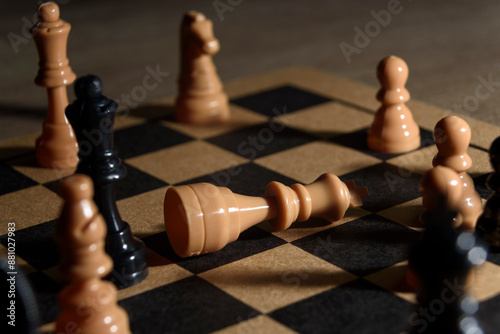 photograph of a chess game