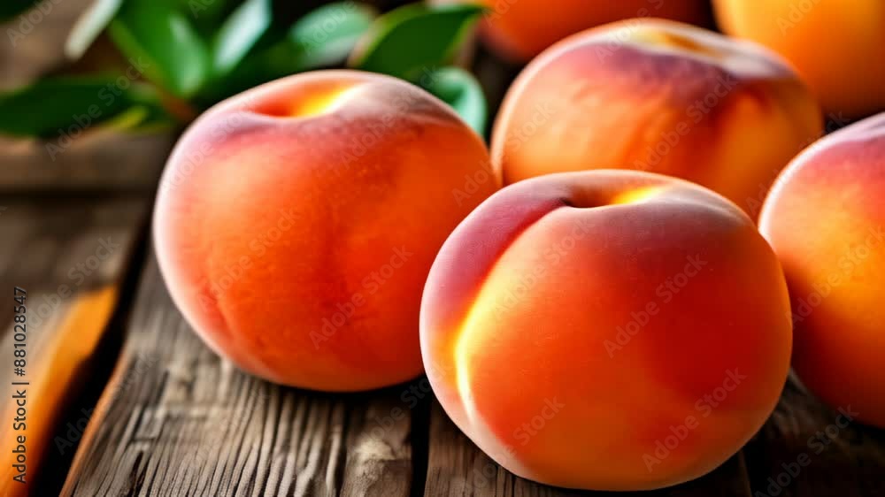  Freshly harvested peaches ready for a summer treat