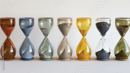 Hourglasses in a variety of natural hues