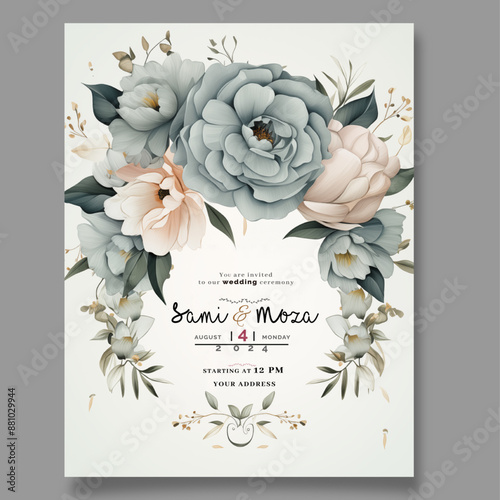 Wedding and Invitation Card Decent colors editable texts  .ai