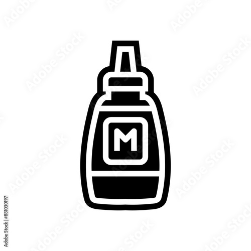 mustard allergen free product food glyph icon vector. mustard allergen free product food sign. isolated symbol illustration