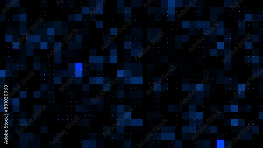 Dark Blue Network Grid Abstract Tech Pattern Background Loop 4K 60 FPS Dark Blue Network Grid Abstract Tech Pattern Background Loop 4K 60 FPS