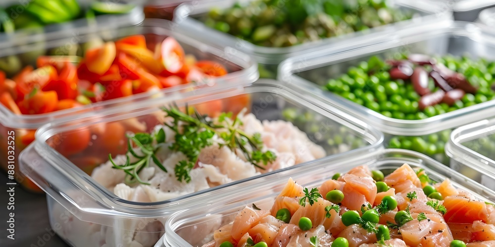 Save Time and Money with Batch Cooking Meal Prep. Concept Meal Prep, Batch Cooking, Save Time, Save Money, Healthy Eating Save Time and Money with Batch Cooking Meal Prep. Concept Meal Prep, Batch Cooking, Save Time, Save Money, Healthy Eating