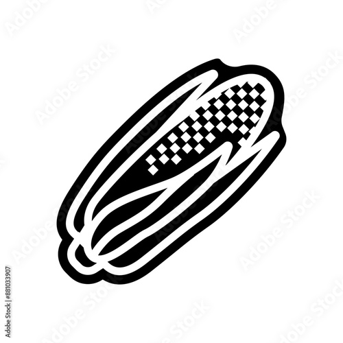 corn allergen free product food glyph icon vector. corn allergen free product food sign. isolated symbol illustration