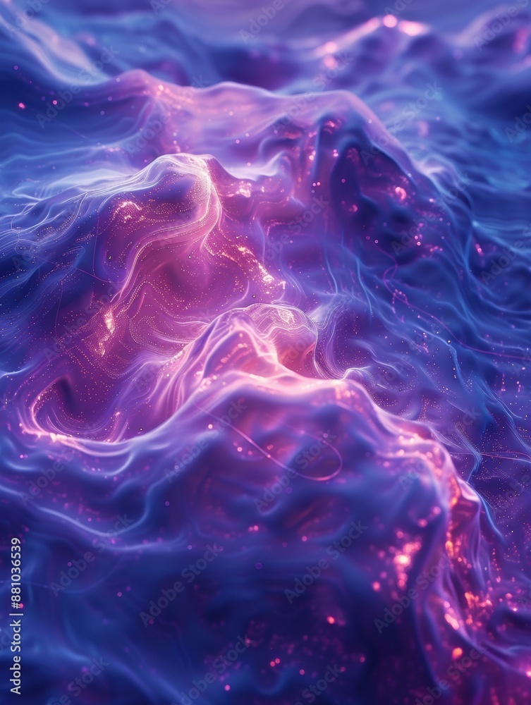 Pink and purple abstract waves. AI. Pink and purple abstract waves. AI.