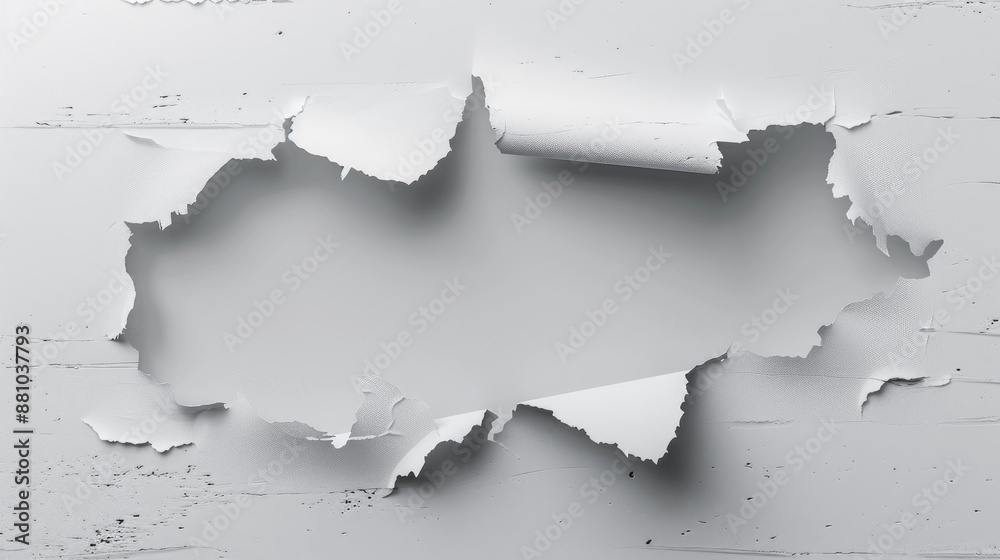 Obraz premium Torn paper with hole mockup design