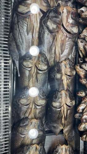 frozen seafood in the refrigerator