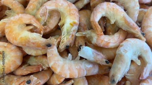 frozen seafood in the refrigerator