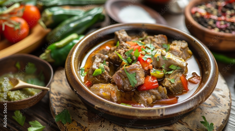 The national cuisine of Egypt. Okra in Egyptian. The national cuisine of Egypt. Okra in Egyptian.