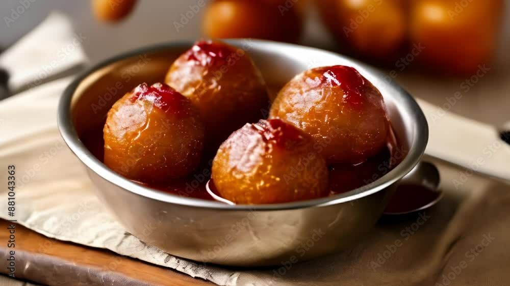  Deliciously glazed fruit ready to be savored