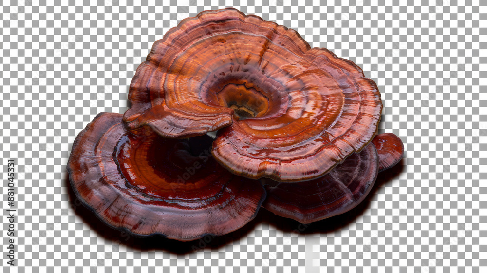 mushroom on a white background, reishi, ganoderma mushroom on a white background, reishi, ganoderma