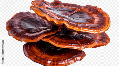 mushroom on a white background, reishi, ganoderma photo