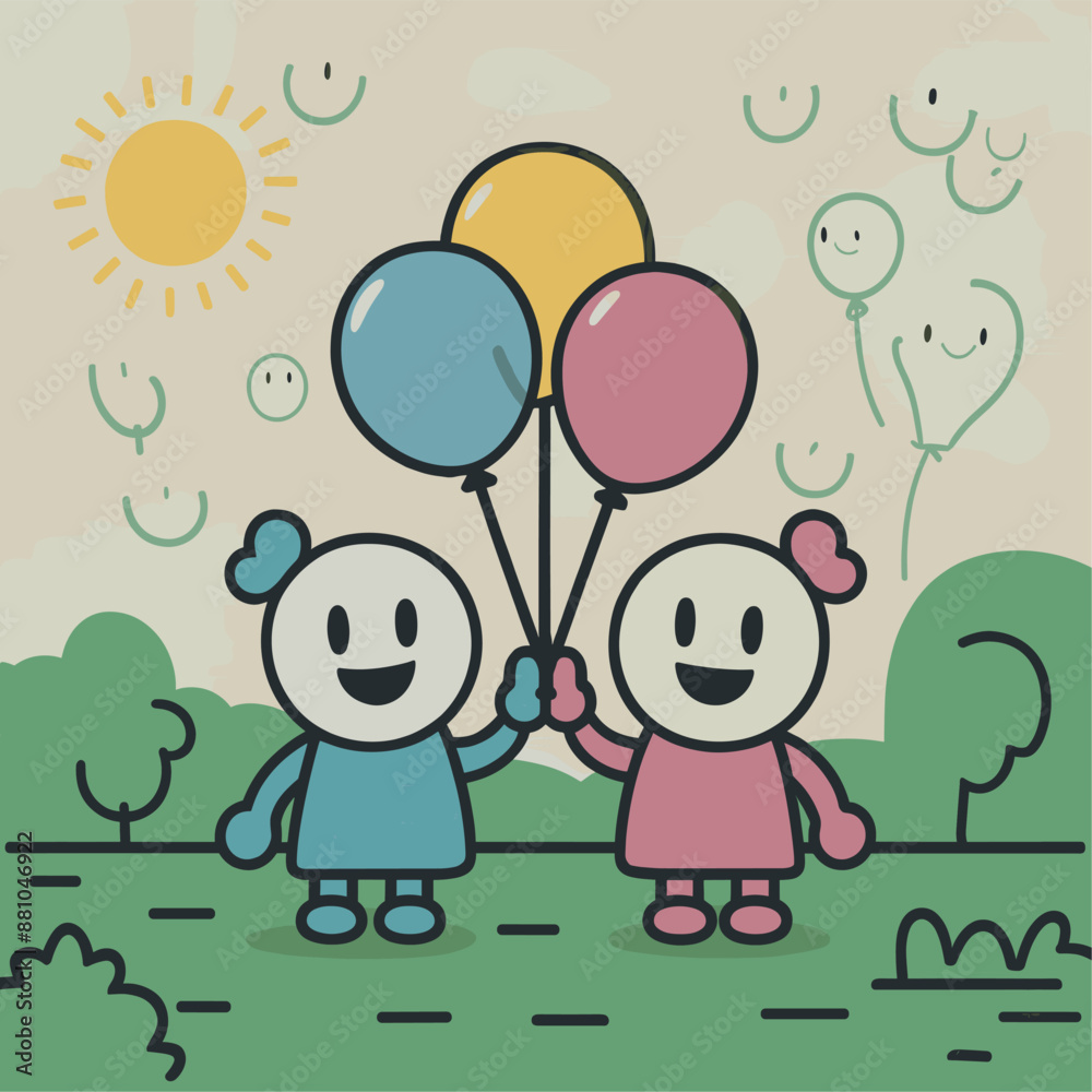 Friendship Day - Illustration Vector Artwork Friendship Day - Illustration Vector Artwork
