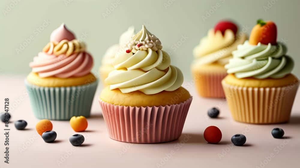  Deliciously decorated cupcakes with fruit toppings