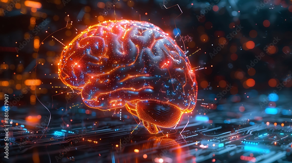AI artificial intelligence technology Brain background AI artificial intelligence technology Brain background