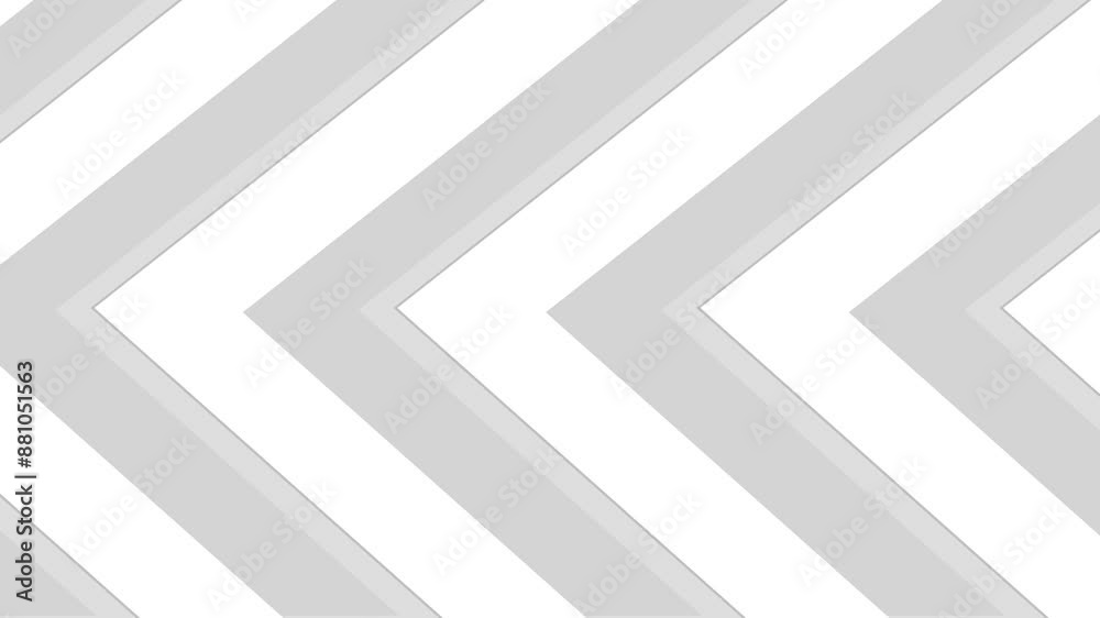 White arrows tech glossy abstract background. Seamless looping geometric motion design. 
