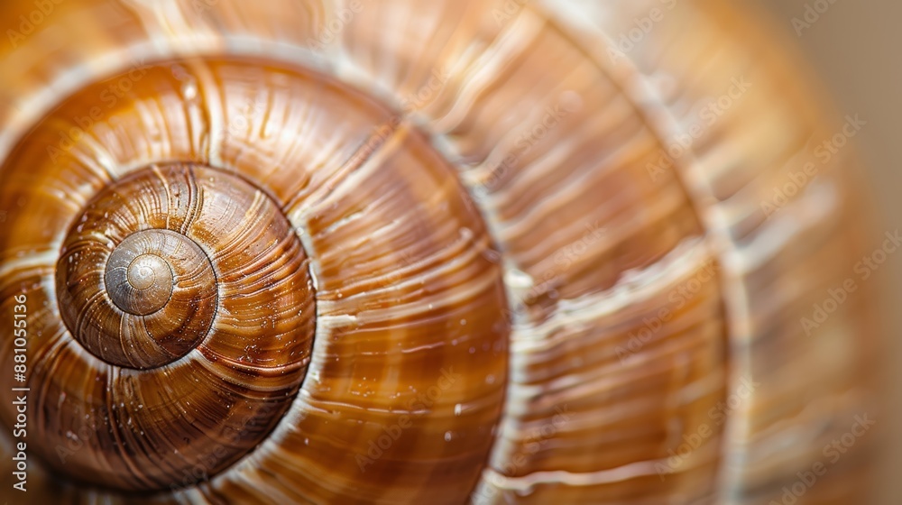 Detailed macro shot of a snail shell Detailed macro shot of a snail shell