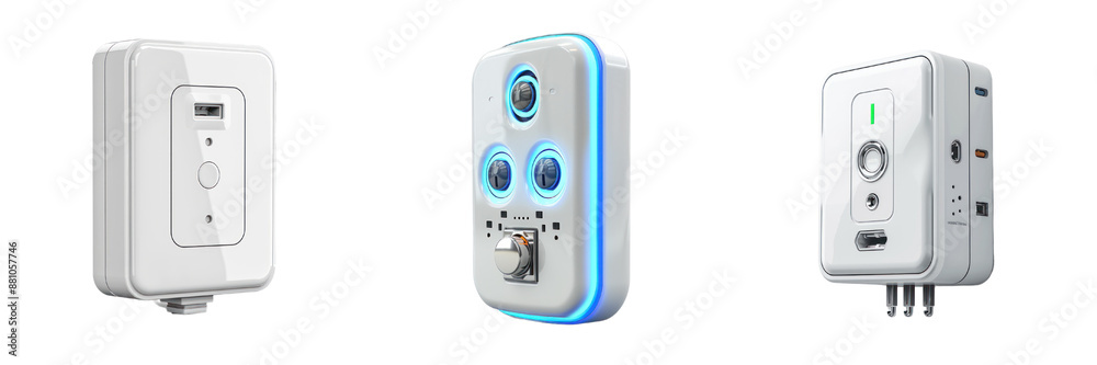 Innovative smart home devices featuring modern design, connectivity, and advanced technology for enhanced home automation. Innovative smart home devices featuring modern design, connectivity, and advanced technology for enhanced home automation.
