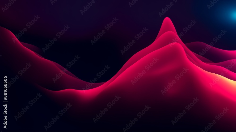 A purple mountain range with a red peak. The mountain range is very long and the peak is very tall A purple mountain range with a red peak. The mountain range is very long and the peak is very tall