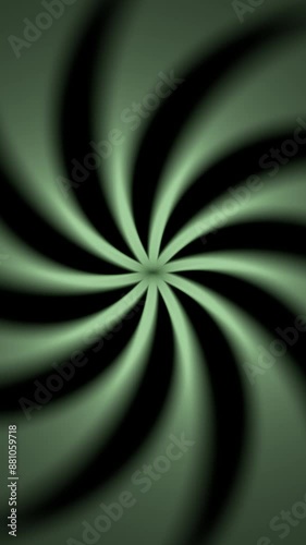 animation green swirl in black background