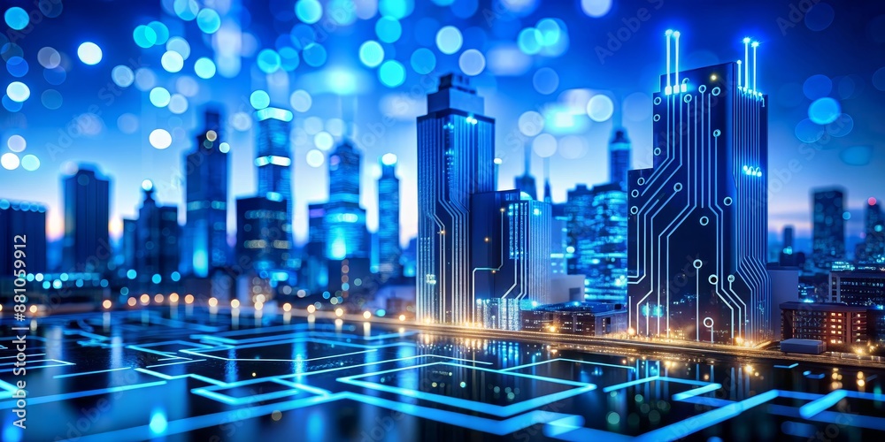 The Digital Metropolis A Futuristic Cityscape with Circuitry Skyscrapers, Cyberpunk , Technology , Future City , Urban Planning The Digital Metropolis A Futuristic Cityscape with Circuitry Skyscrapers, Cyberpunk , Technology , Future City , Urban Planning