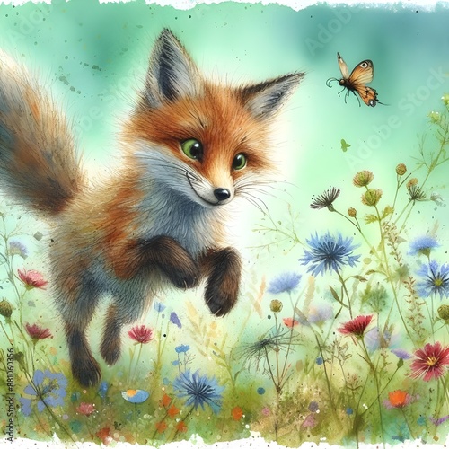 The Fox and the Butterflies. © yuthana