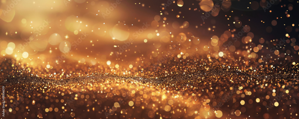 Golden luxury shiny texture for background. Abstract golden background with highlights, blurs, crystals and glow for design. Golden luxury shiny texture for background. Abstract golden background with highlights, blurs, crystals and glow for design.