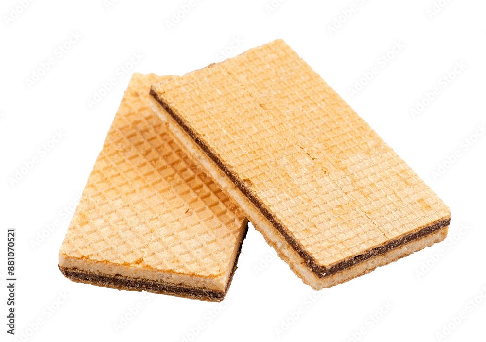 Pile of chocolate wafers Pile of chocolate wafers