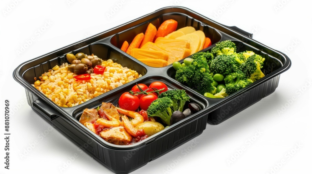 Healthy Bento Box with Fresh Vegetables and Grains. Generative ai Healthy Bento Box with Fresh Vegetables and Grains. Generative ai