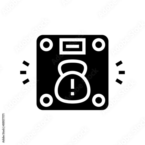 weight gain obesity overweight glyph icon vector. weight gain obesity overweight sign. isolated symbol illustration