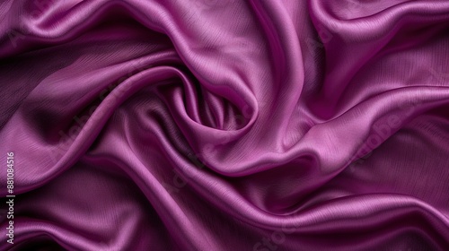  Purple fabric with numerous folds on both sides