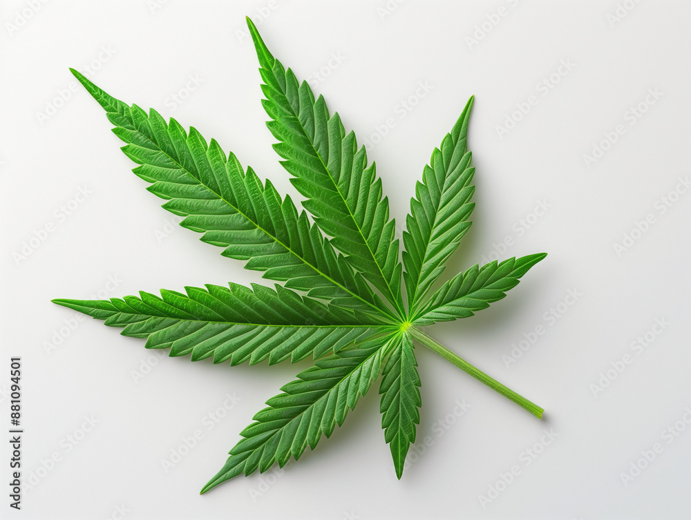 cannabis leaf on white background cannabis leaf on white background