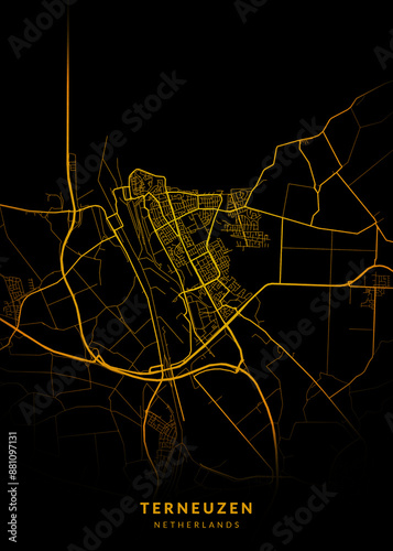 Terneuzen City Map Poster Minimalist - Terneuzen City Modern Wall Art Home Decor Ready to Printable
 photo